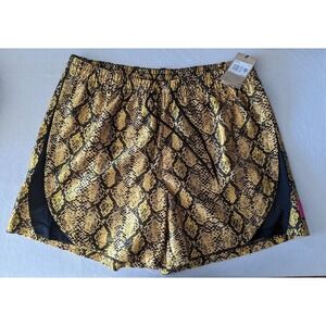 Nike Women’s Snake Print Athletic Shorts in Yellow and Black